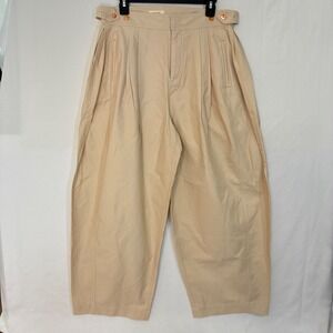 Maeve Anthropologie Utility Barrel Trouser Pants Women Size 8 Tan High Ris